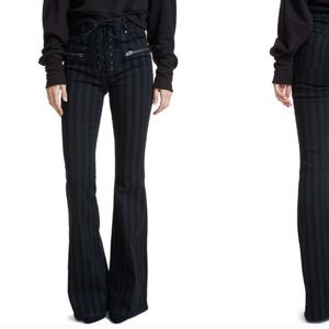 Black stripe lace up AFRM pants